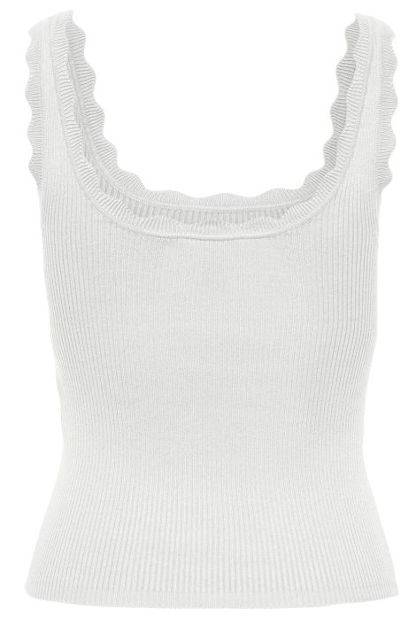Jacqueline de Yong jdynanna s/l scallop edge top knt
